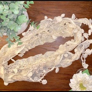 Adorable lace boho scarf